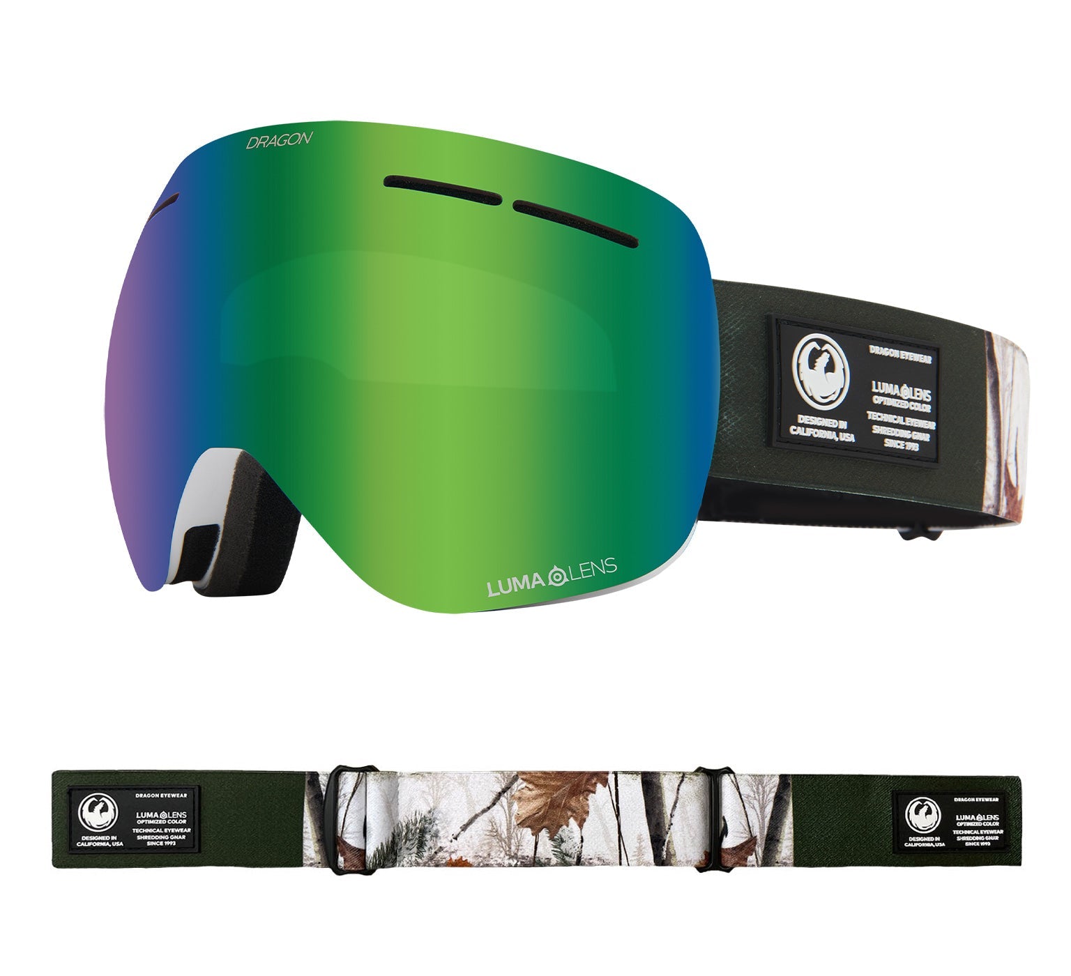 X1S - Alpine Camo with Lumalens Green Ionized & Lumalens Amber Lens