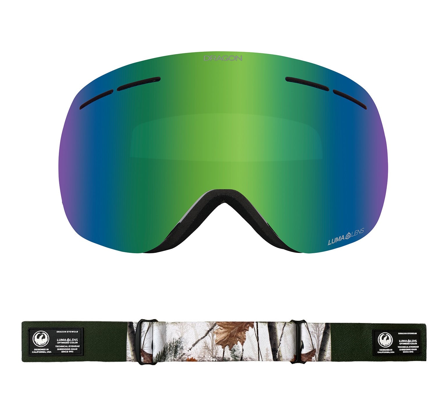 X1s - Alpine Camo with Lumalens Green Ionized & Lumalens Amber Lens