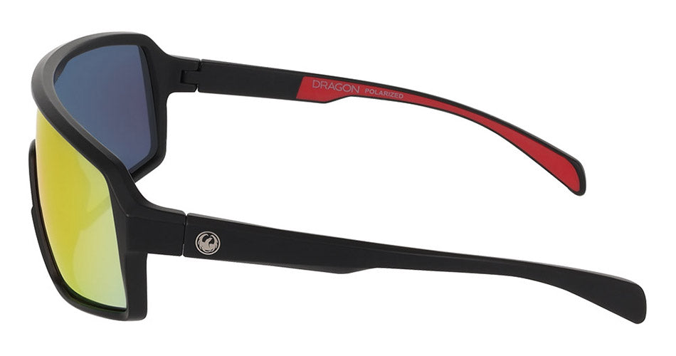 DRS1003 - Matte Black with Red Mirror Lens