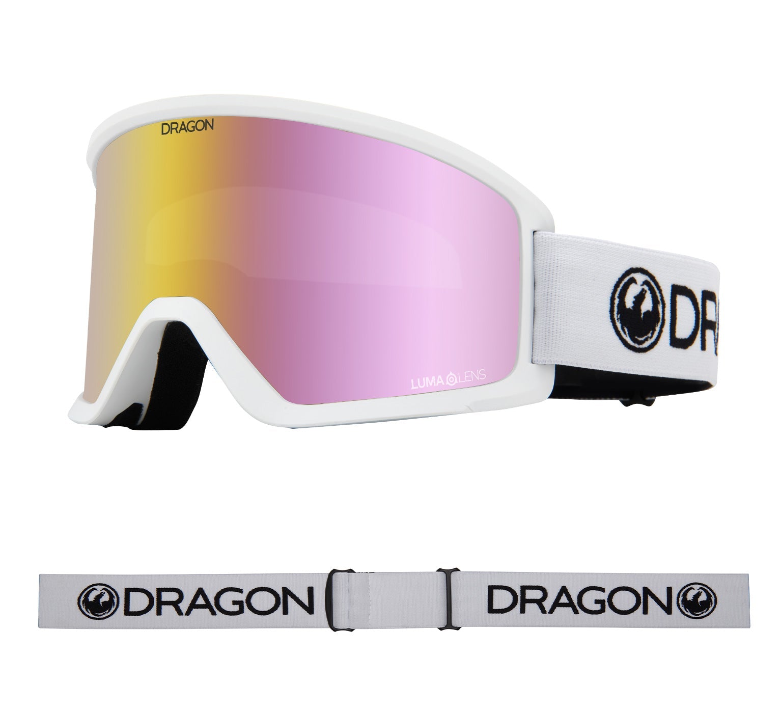 DX3 OTG - White with Lumalens Pink Ionized & Lumalens Amber Lens