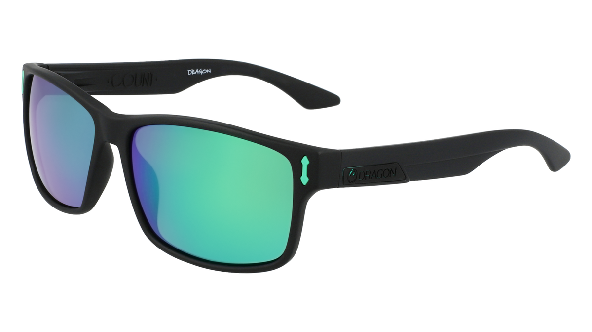 COUNT - Matte Black H2O with Polarized Lumalens Green Ionized Lens